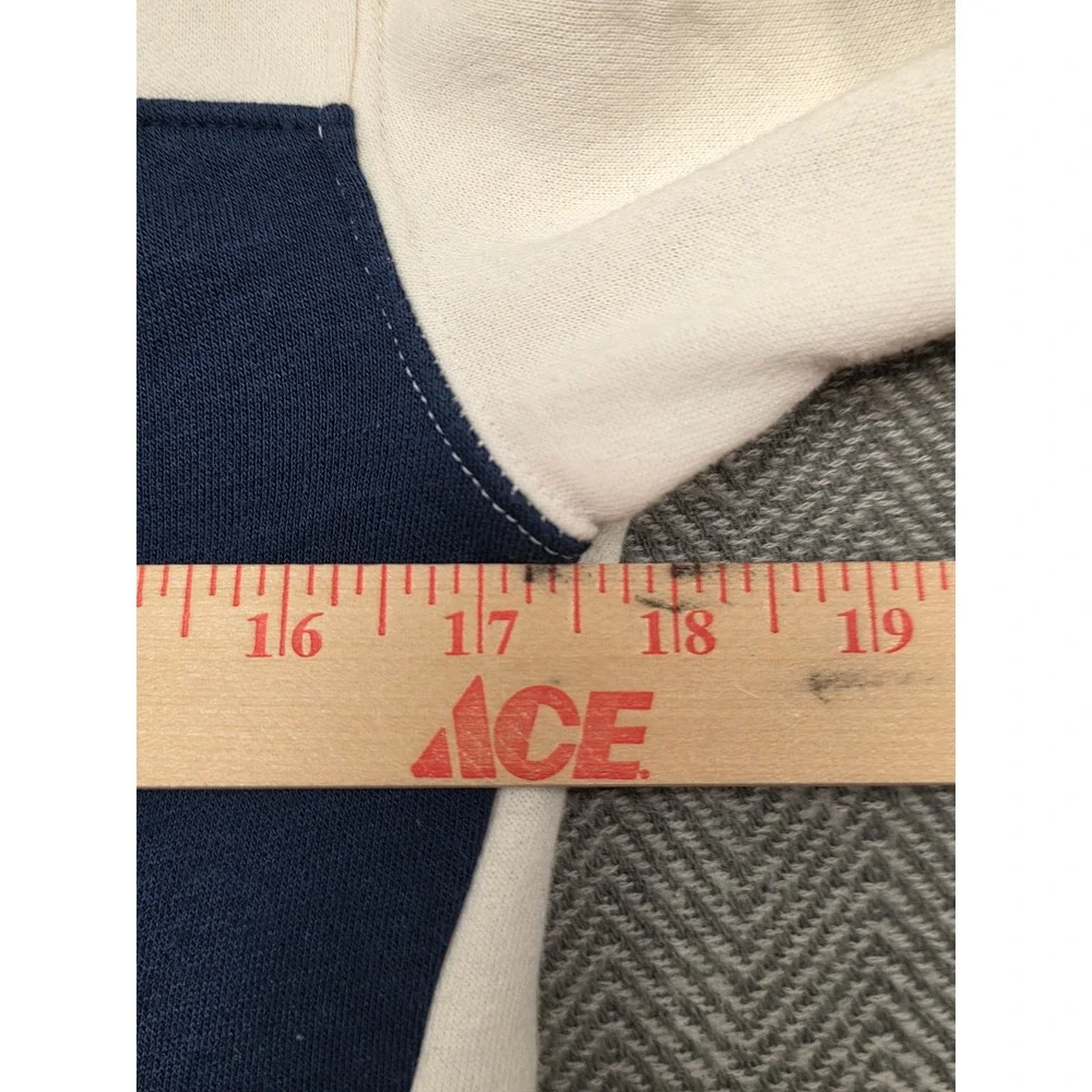 Old‎ Navy Boys Large 10-12 Quarter Zip Sweatshirt Cream Navy Colorblock Pullover